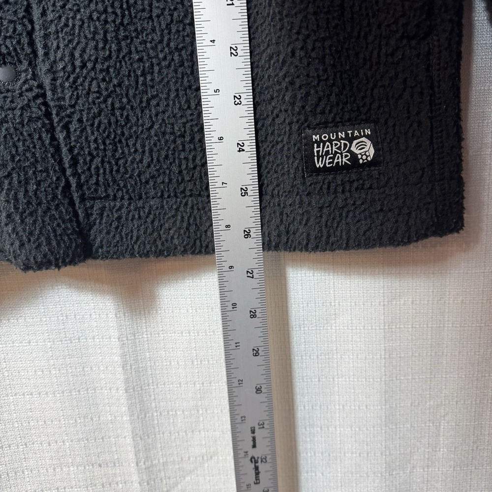 Mountain Hardwear Mens Small Black High Loft Fleece Shacket Snap Button Jacket - Picture 7 of 7
